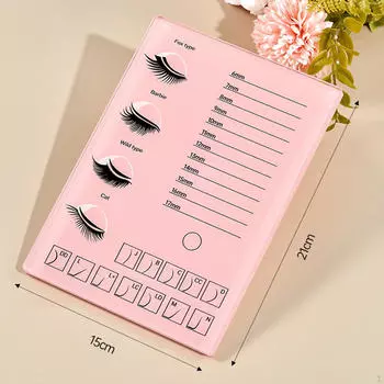 Палитра для наращивания ресниц Палитра для наращивания ресниц Держатель для наращивания ресниц 12 рядов pink