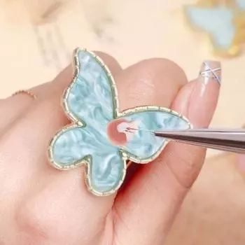 Палитра для окрашивания ногтей с имитацией ракушки, простая в использовании, красивые цвета, маникюрный инструмент, палитра для окрашивания A розовый