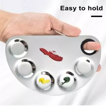 Палитра для смешивания пигментов из нержавеющей стали для макияжа ногтей для смешивания аксессуаров A