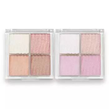 Палитра хайлайтеров Wake Make Glow Contouring Highlighter Palette, новое поступление, 02 Cool Glow, 1 шт.