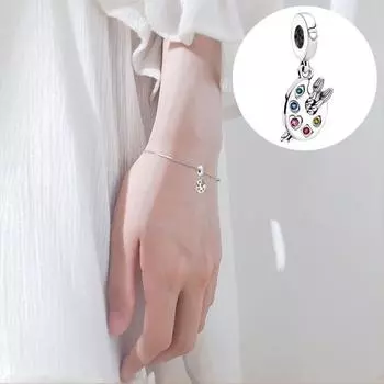 Палитра художника с кистями подвеска подвеска для сумки браслет со стразами декор