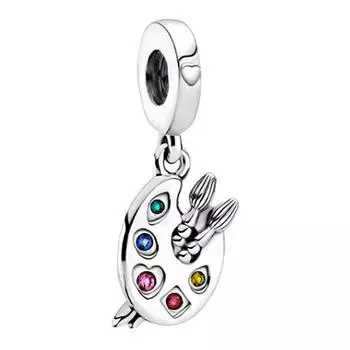 Палитра художника с кистями подвеска подвеска для сумки браслет со стразами декор