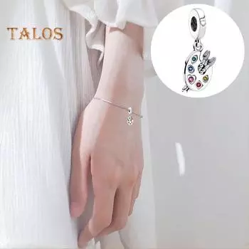 Палитра художника с кистями подвеска подвеска для сумки стразы декор браслет ожерелье DIY кулон ювелирные изделия аксессуар брелок кулон A