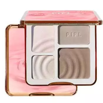 Палитра из 4 цветов Растушевка Матовый хайлайтер Пудра для хайлайтера Тени для носа Растушевка Хайлайтер 3D-эффект Маленькое лицо (01# волновой диск)