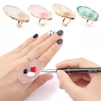 Палитра колец для дизайна ногтей Nibiru DU, 1 шт., инструмент для смешивания цветов из смолы, инструмент для дизайна ногтей