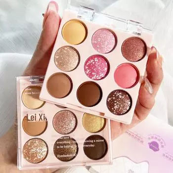 Палитра кремовых теней для век Laceina Nine-Color Low Saturation Cream - Sweet Girl Pure Desire Style ice cream eyeshadow шоколадный