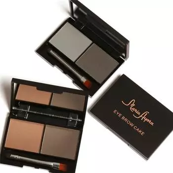 Палитра пудры для бровей Мария Айора косметическая кисть для макияжа глаз зеркальная коробка 1