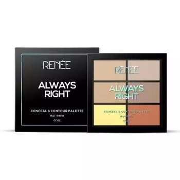 Палитра RENEE Always Right Conceal & Contour — кремовая текстура для безупречного моделирования и плавного смешивания — удобная для путешествий