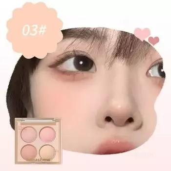 Палитра румян Blusher Blush Palette Extended Color Brightening Face Contouring Shadow Ball Tint Makeup Cosmetics, 1 шт.