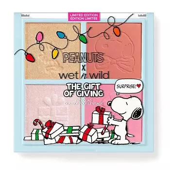Палитра румян и хайлайтеров Wet n wild Peanut Collection The Gift of Giving Face Quad