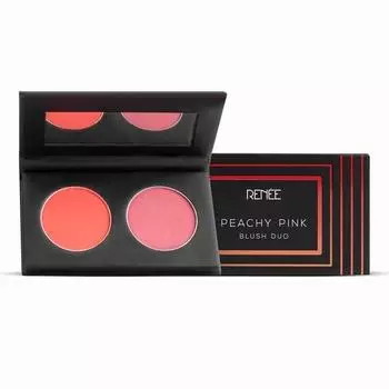 Палитра румян RENEE Peachy Pink Blush Palette Duo 8 г, набор из 2 стойких ярких оттенков с шелковистой, легкой, легко наносимой формулой | Удобный, компактный