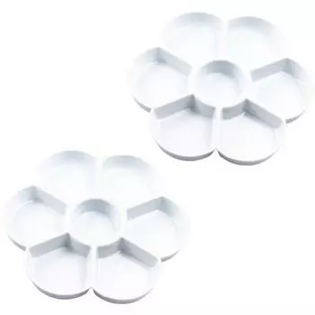 Палитра Suko Flower Art White 17см SC-13, 7 отделений, 2 предмета, корейские игрушки