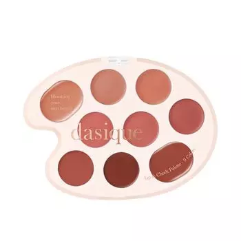 Палитра теней для губ Daisyik Mood Painting Lip Cheek Palette 9 цветов Теплая Официальная и Палитра/Палитра для губ/Щеки (#01 Краситель, 6г)