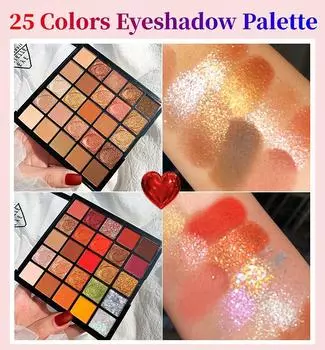 Палитра теней для лица Ins 25 цветов, стойкие тени для век #1