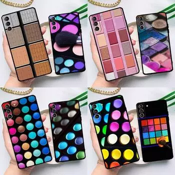 Палитра теней для макияжа для Samsung Galaxy S23 S21 FE S20 FE S22 Plus Note 20 Ultra Note 10 S8 S9 S10 Plus Чехол Galaxy S10