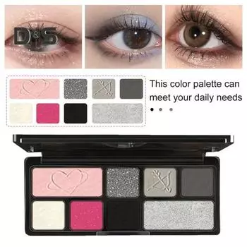 Палитра теней для век 8 цветов, мерцающие матовые, стойкие, водостойкие, с высоким содержанием пигмента, женские тени для век, принадлежности для макияжа глаз на сцене D