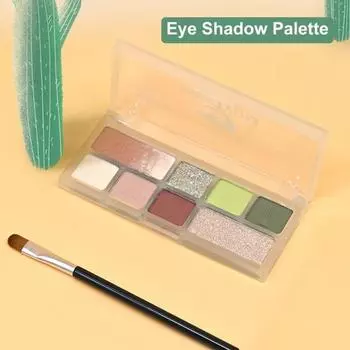 Палитра теней для век 8 цветов, мерцающие матовые, стойкие, водостойкие, с высоким содержанием пигмента для женщин