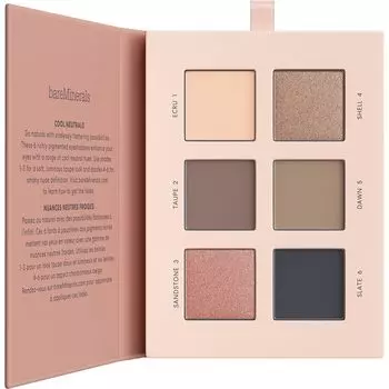 Палитра теней для век bareMinerals Mineralist Eyeshadow Palette Ultra Natural 6 цветов в холодных нейтральных тонах, вдохновленных видом величественных гор x 7,8 г (6 1,3 г)