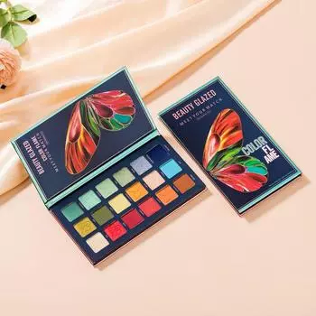 Палитра теней для век BEAUTY GLAZED в виде бабочек, 18 цветов, 1 шт., 02. Б111