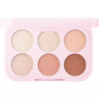 Палитра теней для век BLESSED MOON Soap Palette Warm In Soap In, 6 цветов, корейская косметика, тени для век с блестками, хромая, Brevet Yeebe (Теплое мыло)