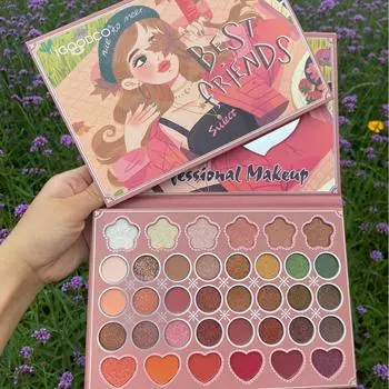 Палитра теней для век Camping Girl Theme из 36 цветов, матовая перламутровая многофункциональная палетка для макияжа