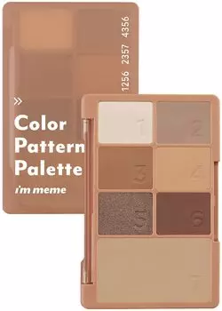 Палитра теней для век Color Pattern для щек Корейская косметика Удобно носить с собой Натуральный цвет Повседневный Универсальный [i m meme/I m Mimi] Я (Узор Песок)