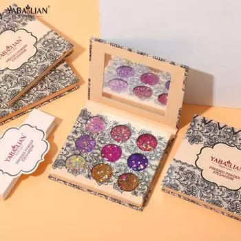 Палитра теней для век Diamond Sequin из 9 цветов, матовая водостойкая перламутровая палетка теней для век Pink Diamond