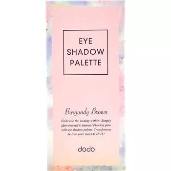 Палитра теней для век Dodo Makeup Dodo Eyeshadow Palette N Burgundy Brown #20 Eye Makeup Eye Color & Eye Shadows Возьмите необходимое количество пудры и используйте ее во время корректировки