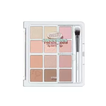 Палитра теней для век ETUDE My Best Tone Eye Palette Soft Sweetie 12 цветов, мерцающие матовые сменные портативные пользовательские пушистые [Etude Official]