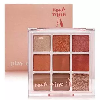 Палитра теней для век Etude Play Color Eyes 9 цветов розовое вино, розовое вино, 1 шт.