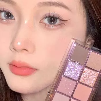 Палитра теней для век Flash Shiny Low Saturation 10-цветная палетка теней для век на осень 7