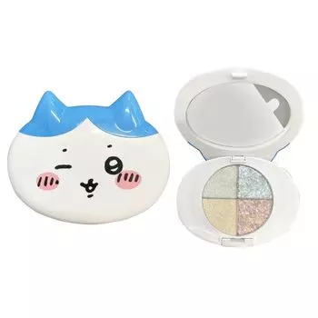 Палитра теней для век Hachiware с зеркалом CW46273 Chiikawa Chiikawa Милый доступный макияж для глаз, корейский макияж, матовый, хромая, слезоточивый