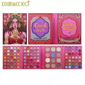 Палитра теней для век из 105 цветов, 117 цветов, 78 цветов, четырехслойная складная модель, матовые тени для век в виде шариков, универсальная палитра глянцевых румян