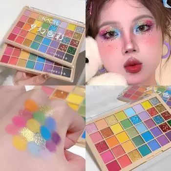 Палитра теней для век из 40 цветов Палитра теней для век Палитра теней для век Многоцветная палитра для макияжа Матовые тени для век для начинающих Косплей Сценические тени для век