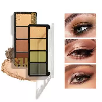 Палитра теней для век из 4 цветов Earth Color Pearl Matte Glossy Палитра теней для век с высокой пигментацией Тени для век Ежедневный макияж глаз 1#