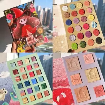 Палитра теней для век из 54 цветов матовый перламутровый для начинающих