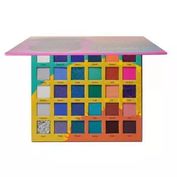 Палитра теней для век Juvia s Place Wahala 2 Ice Cold Periwinkle Cobalt Blue Aquamarine Orange Pink, 30 специальных оттенков, 1 шт.