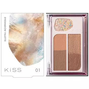 Палитра теней для век KiSS Cocktail Days 01 Mariage Brown Brevet Yete Lame 6.4 г