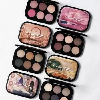 Палитра теней для век MA C Connect In Color Eye Palette, 6 шариков, 6,25 г, 1 шт., розовые линзы