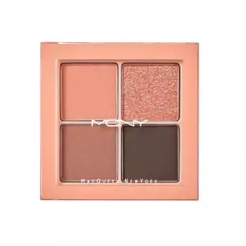 Палитра теней для век McQueen New York 1001 Tone-on-Tone Shadow Palette Pro 4-ball 3,8 г, сушеные коралловые лепестки, 1 шт.