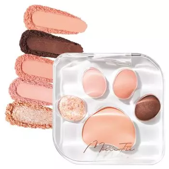 Палитра теней для век MilleFee Meow Paws, 5 цветов, косметика для макияжа глаз, хромая палетка теней MilleFee Paw (05 Идол)