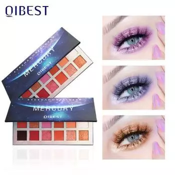 Палитра теней для век QIBEST 18 цветов Starry Night Illusion Pearl Matte Fine Glitter Sequins Stage Makeup Палитра теней для век A