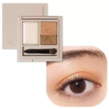 Палитра теней для век R Urban Brown Eyeshadow Palette от Rena lea, 3 оттенка, кремовый жемчуг [Производство Hoshi]