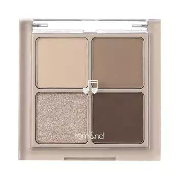 Палитра теней для век Rom&Better Than Eyes #Faded Shades 4 Types Subtle Shades Cool Tone, N01 Сушеный цветок ивы, 1 шт.