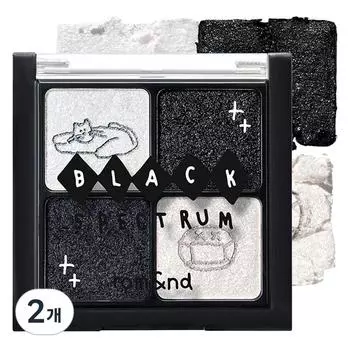 Палитра теней для век Rom& Inap Square Better Than Eyes 6,1 г, B03 Glitz в черном цвете, 2 шт.