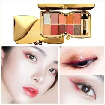 Палитра теней для век с 10 оттенками, стойкие водостойкие высокопигментированные матовые мерцающие тени для век, набор принадлежностей для макияжа