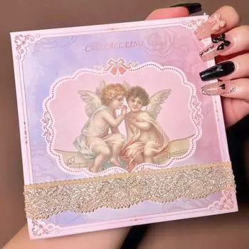 Палитра теней для век с тиснением ангела и бабочкой, палитра теней для век принцессы, матовая перламутровая палитра для контуринга цветов чая с молоком One Size разноцветный