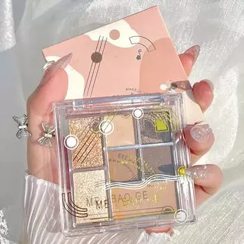 Палитра теней для век Shimmer Transparent Earthy Pearlescent Matte Makeup