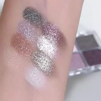 Палитра теней для век Shine 4-цветная с блестками и перламутровым блеском Матовая палитра теней для век для потрясающего макияжа