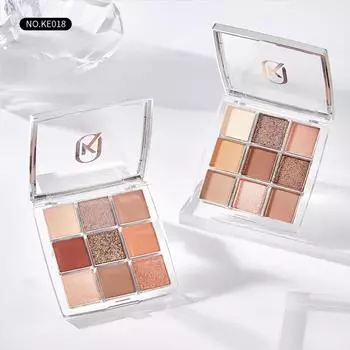 Палитра теней для век Twilight Nine Color Shimmer Earth Color Перламутровые матовые водостойкие тени для век Макияж